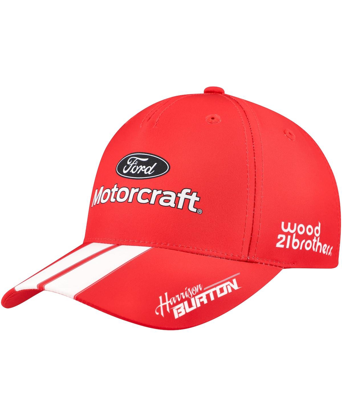 Shop Checkered Flag Sports Men's Red Harrison Burton Ford Motorcraft Uniform Adjustable Hat