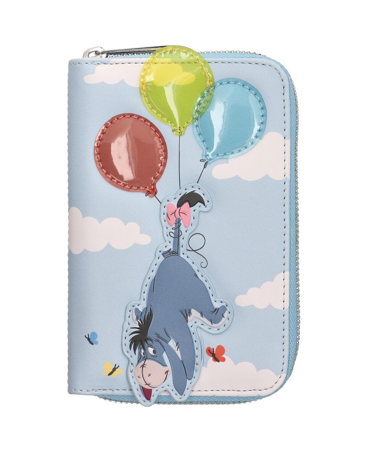 Loungefly Winnie The Pooh Balloons Zip Around Wallet In Blue