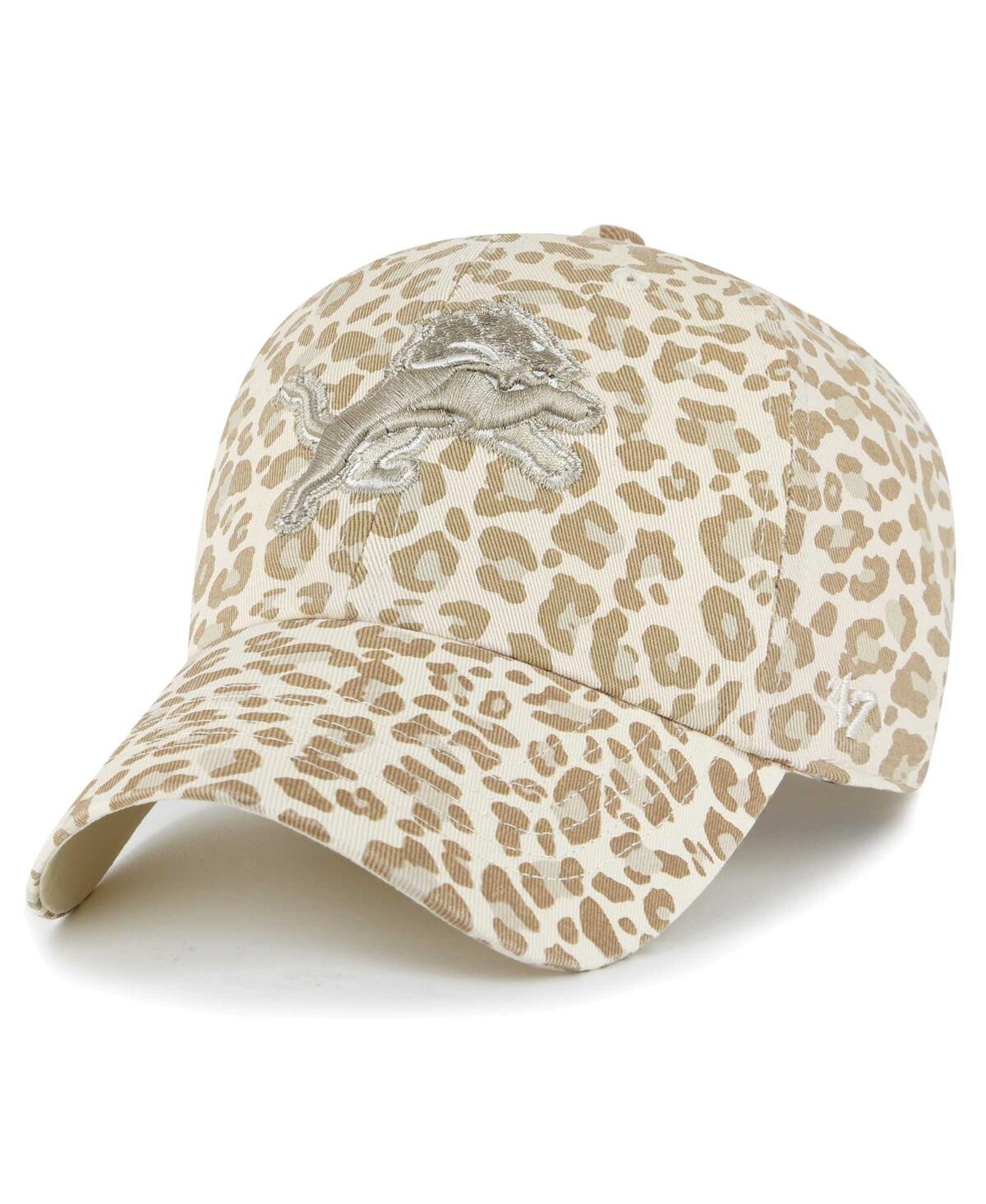 47 Brand 47 Women's Natural Detroit Lions Panthera Clean Up Adjustable Hat In Neutral