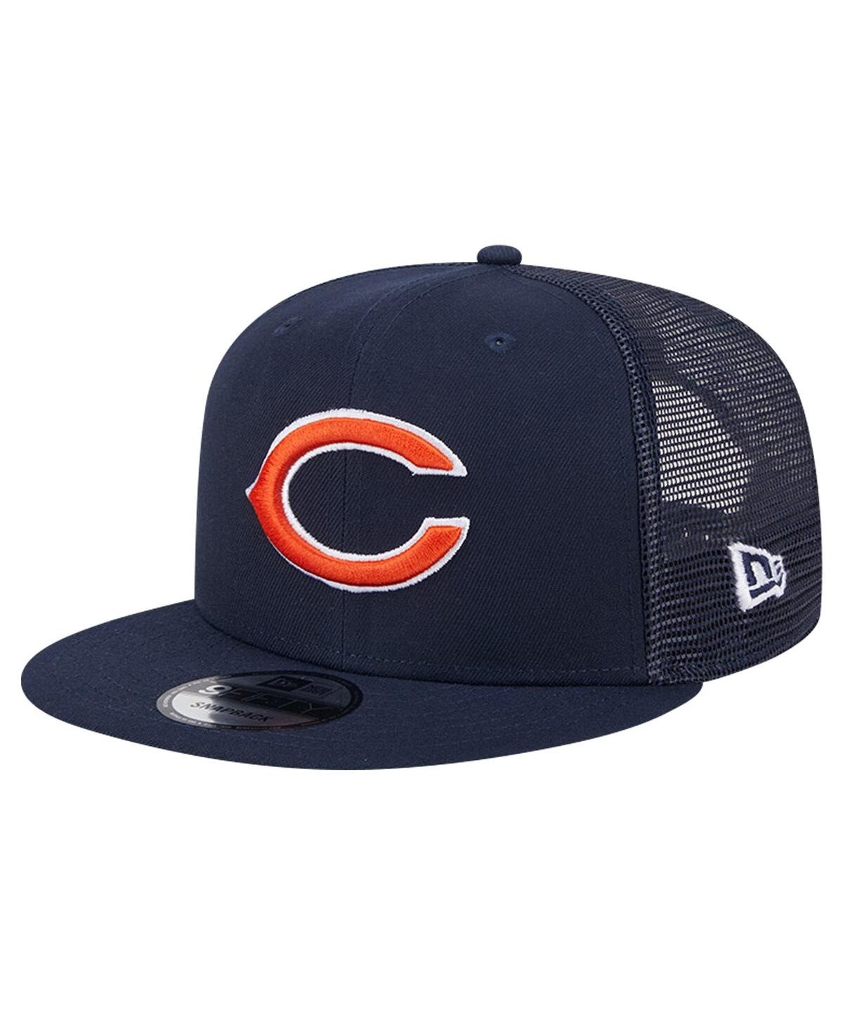 New Era Navy Chicago Bears Main Trucker 9fifty Snapback Hat In Navy