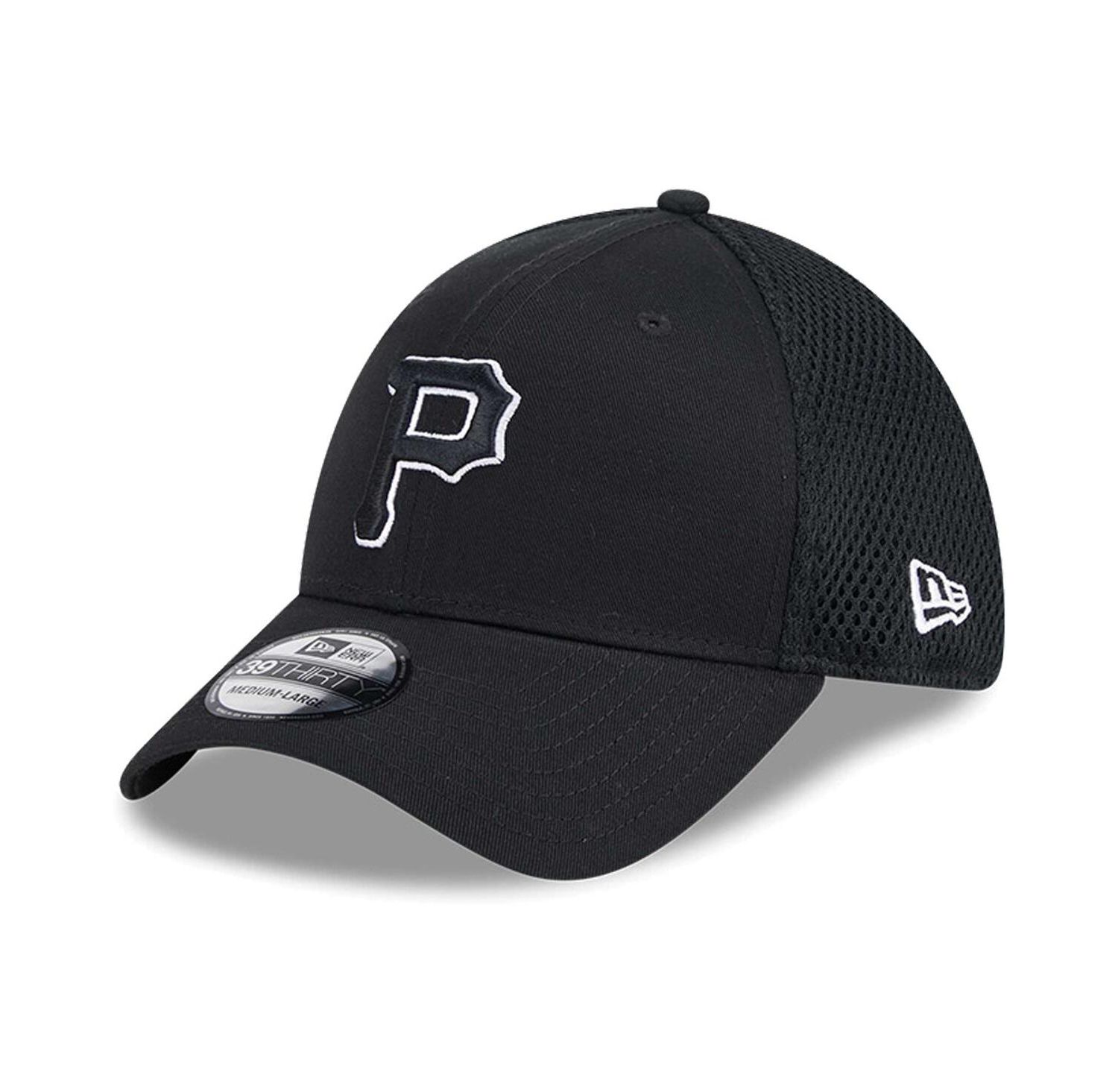 Men's Pittsburgh Pirates Evergreen Black White Neo 39Thirty Flex Hat