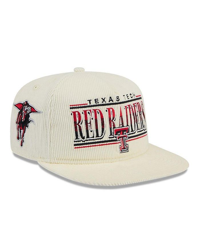 New Era Men's White Texas Tech Red Raiders Throwback Golfer Corduroy ...