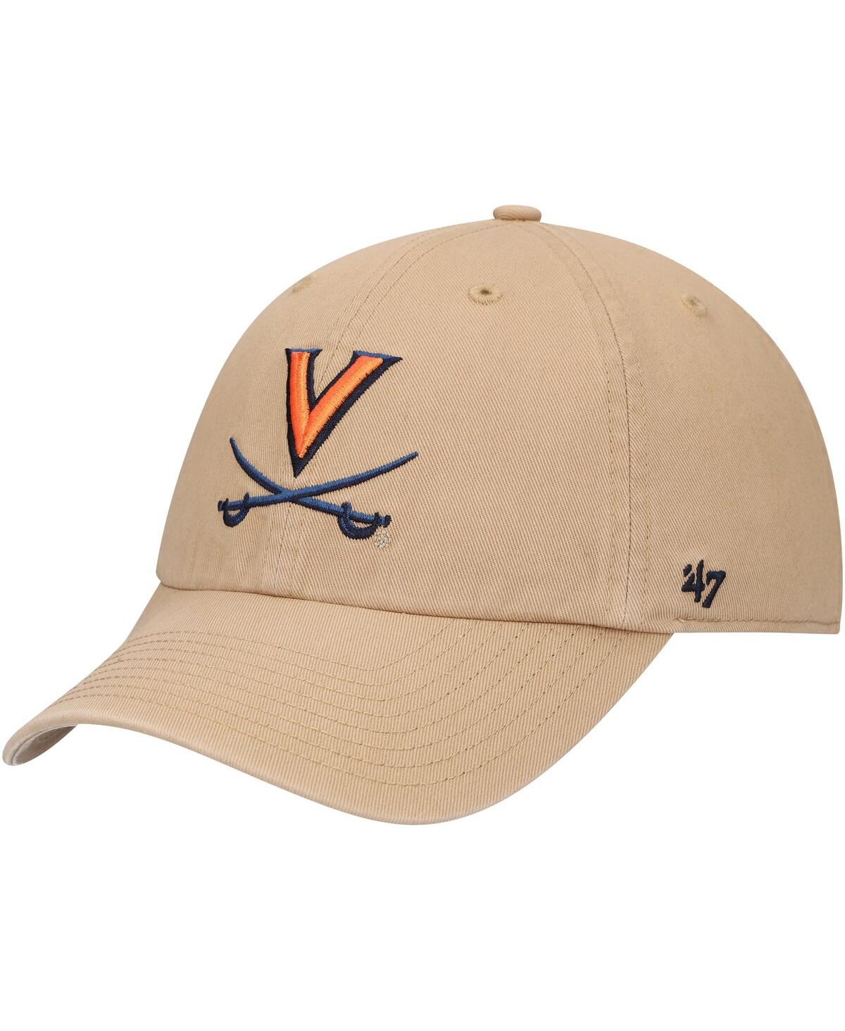 47 Brand Men's Khaki Virginia Cavaliers Clean Up Adjustable Hat - Khaki