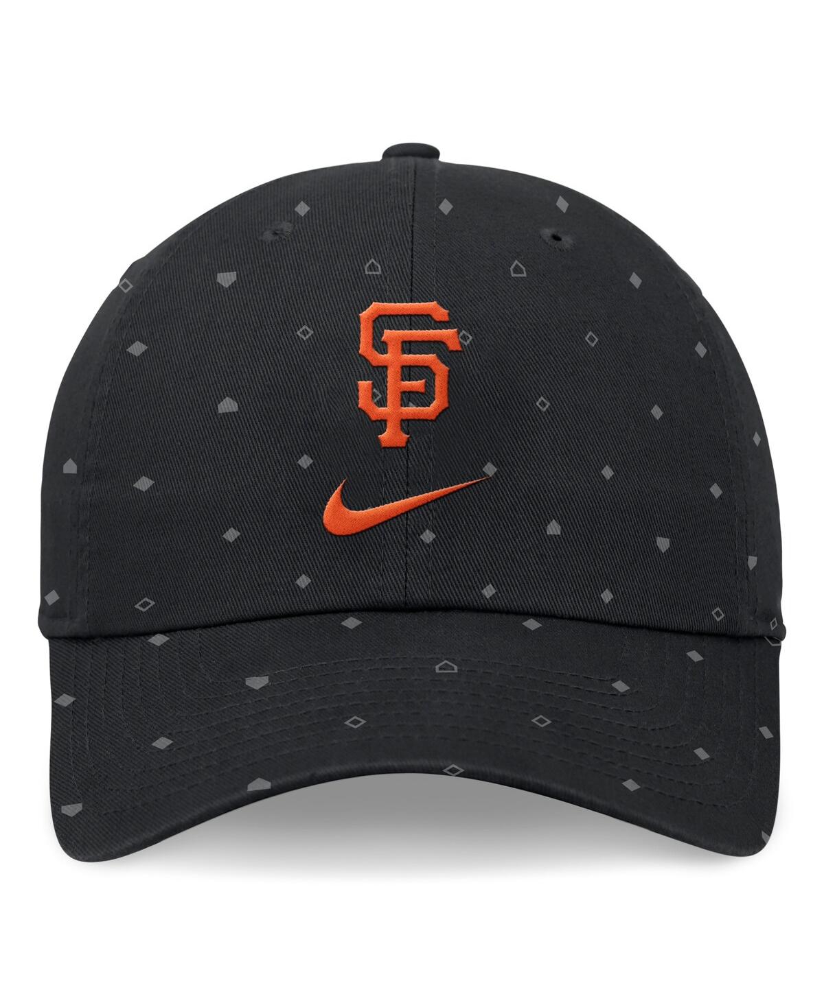 Nike Men's Black San Francisco Giants Primetime Print Club Adjustable Hat In Black