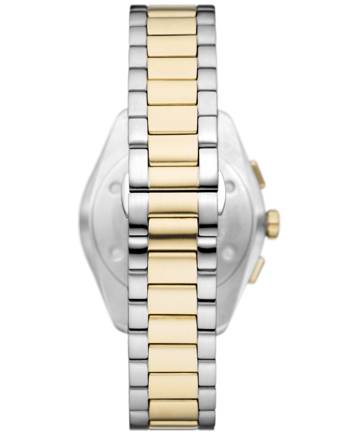 Shop Emporio Armani Men's Chronograph Two-tone Stainless Steel Bracelet Watch 43mm In No Color
