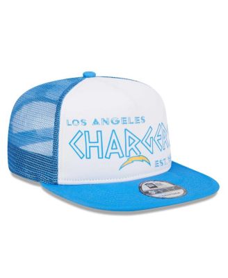 Men's White/Powder Blue Los Angeles Chargers Banger 9Fifty Trucker Snapback Hat