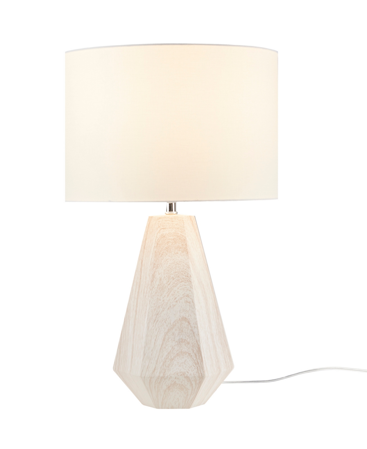 Shop Ink+ivy 23" Resin Table Lamp With Faux Wood Texture In Open White