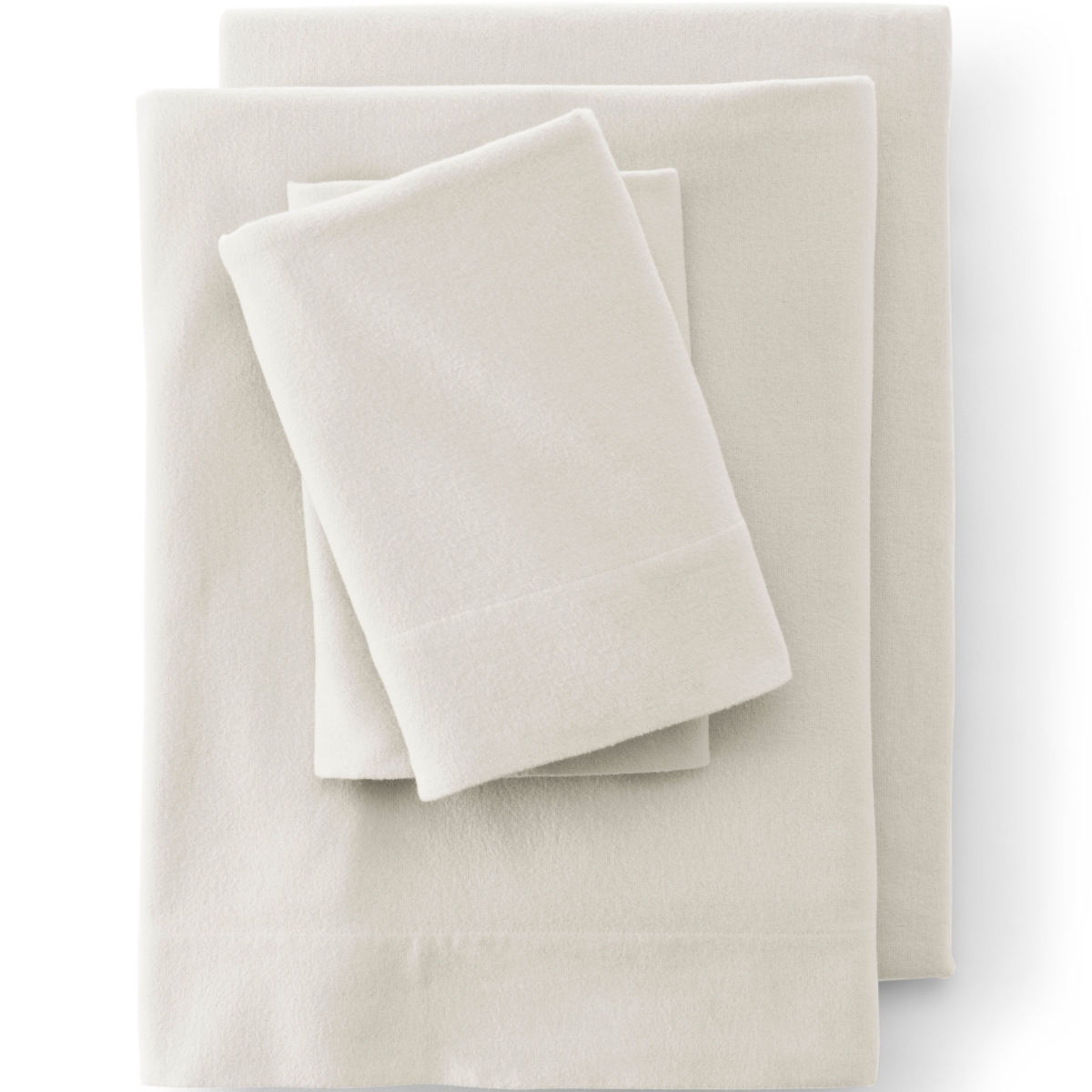 Lands' End Comfy Super Soft Cotton Flannel Fitted Bed Sheet - 5oz