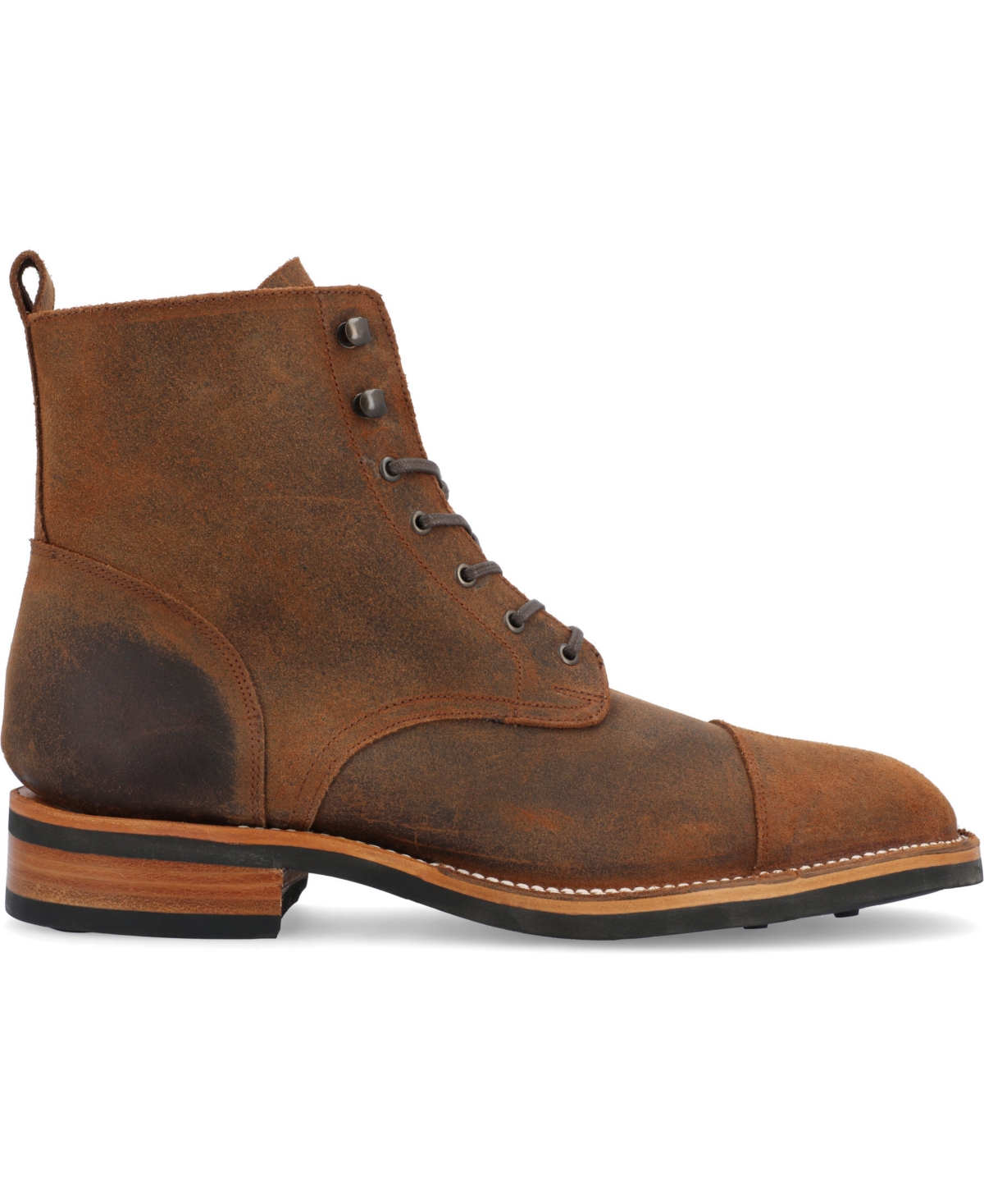 Shop Taft Men's Legacy Lace-up Rugged Stitchdown Cap-toe Boot In Rust