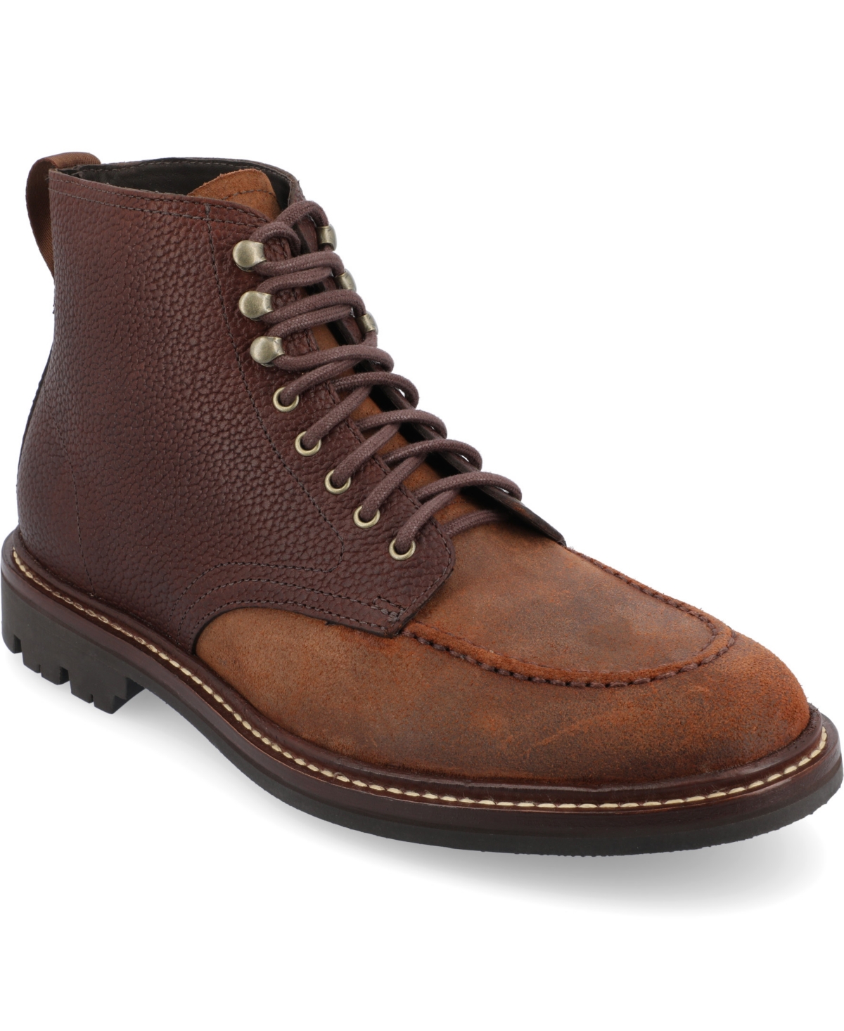 Shop Taft Men's The Darcey Moc-toe Boot In Brown