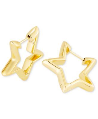 Kendra Scott - 14k Gold-Plated Small Star Huggie Hoop Earrings, 0.88"