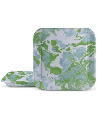  Modern Monet Square Trays, Set of 2