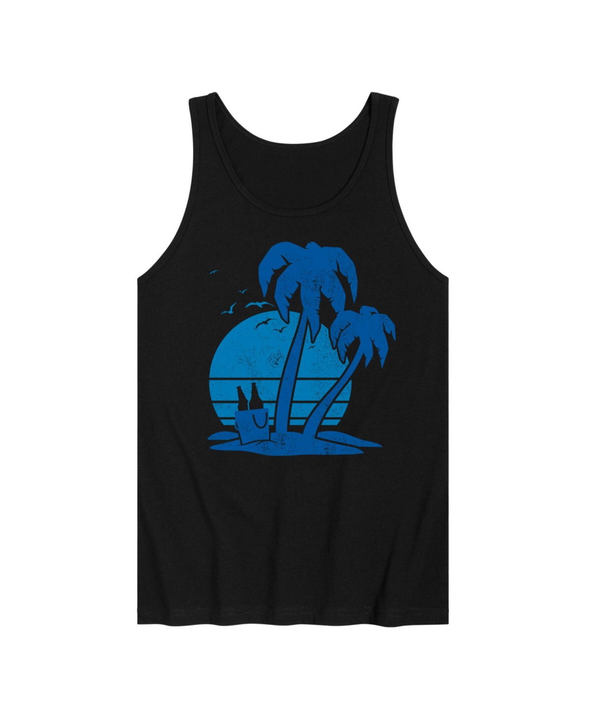 Hybrid Apparel Beach and Beer Mens Jersey Tank - Black