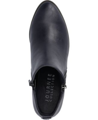 Women's Rebel Size Zipper Stacked Heel Booties