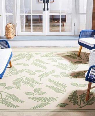 Courtyard CY0772 Natural and Olive 8' x 11' Outdoor Area Rug