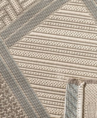 Courtyard CY7570 Beige and Dark Beige 5'3" x 7'7" Outdoor Area Rug