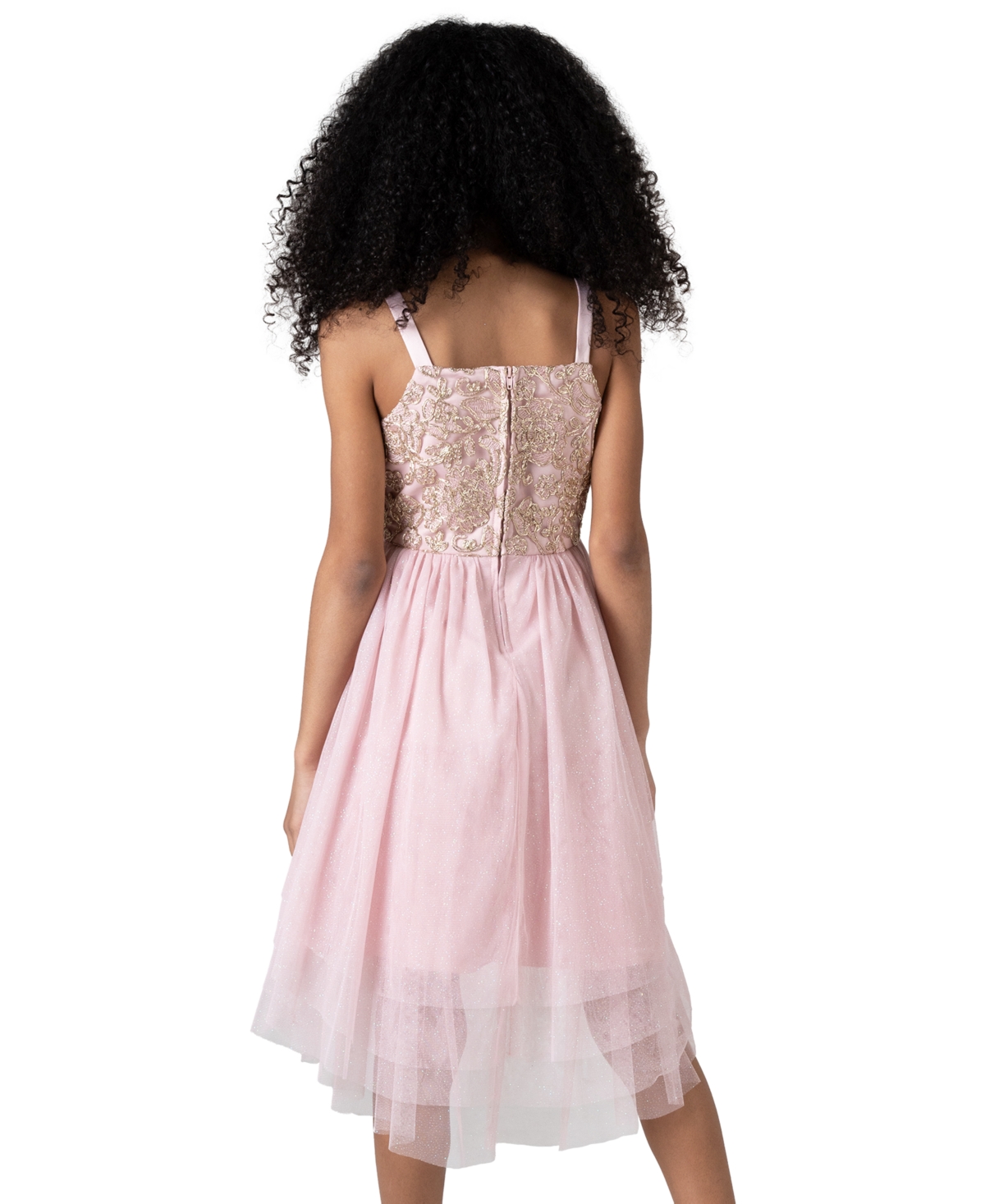 Shop Rare Editions Big Girls Cord Embroidered Social Dress In Blush