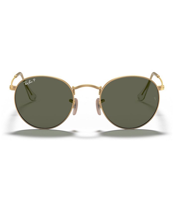 Ray-Ban Polarized Sunglasses , RB3447 ROUND METAL - Macy's