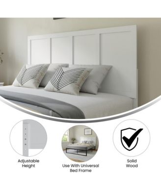 Grady Queen Raised Panel Wooden Adjustable Headboard Only