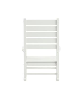 Fielder Contemporary Rocking Chair, All-Weather Hdpe Indoor/Outdoor Rocker