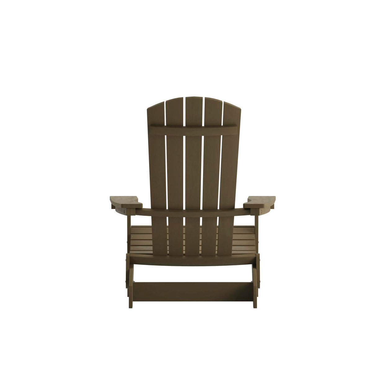 Set Of Riviera Poly Resin Folding Adirondack Lounge Chair