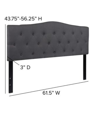 Queen size Foam Arched Queen Button Tufted Upholstered Headboard