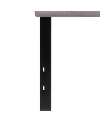 1Pc Quilted Tufted Upholstered Twin Size, Box Stitch, Adjustable Height, Contemporary Style Headboard