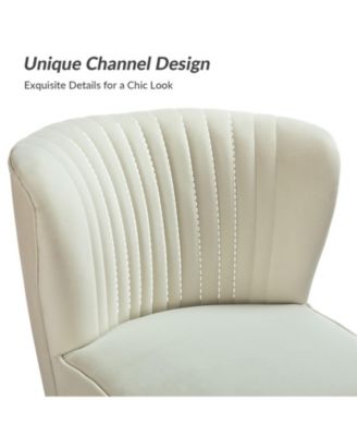 Velvet Accent Chair with Gold Metal Legs for Bedroom Guest Room Vanity