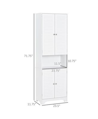 Wash Room Medicine Cupboard with Double Swing Doors, White