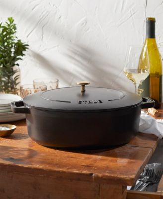 Cast Iron 6.25-Qt Wide Oval Dutch Oven