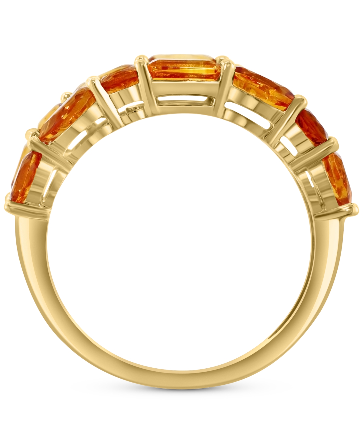 Effy(2-1/3 ct. t.w.) & Diamond (1/5 ct. t.w.) Multirow Ring in 14k Gold - Citrine