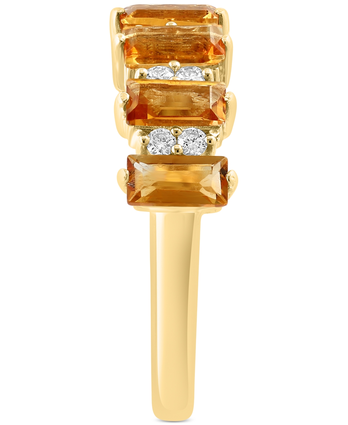 Effy Amethyst (1-5/8 ct. t.w.) & Diamond (1/6 ct. t.w.) Statement Ring in 14k Rose Gold (Also in London Blue Topaz & - Citrine