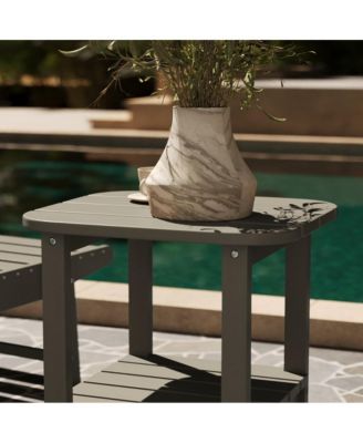 Nassau 2-Tier Adirondack Side Table, All-Weather Hdpe Indoor/Outdoor Accent Table