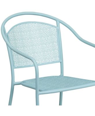 Commercial Grade 5 Pack Indoor-Outdoor Steel Patio Arm Chair With Round Back