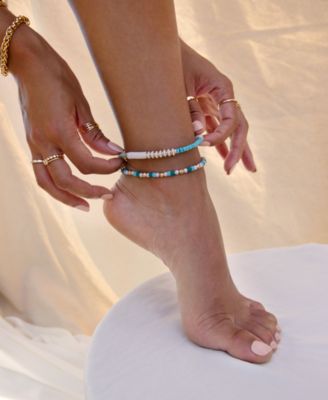 Ocean Tide 18k Gold Plated Anklet 