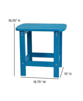 Riviera Poly Resin Indoor/Outdoor All-Weather Adirondack Side Table