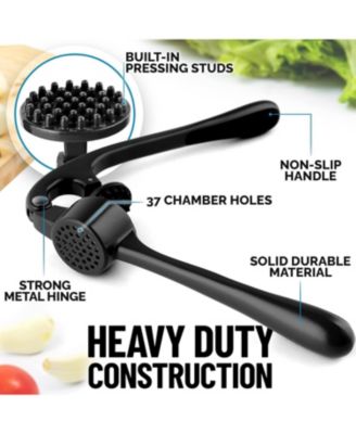 Premium Garlic Press Set - Rust Proof & Dishwasher Safe Professional Garlic Mincer Tool