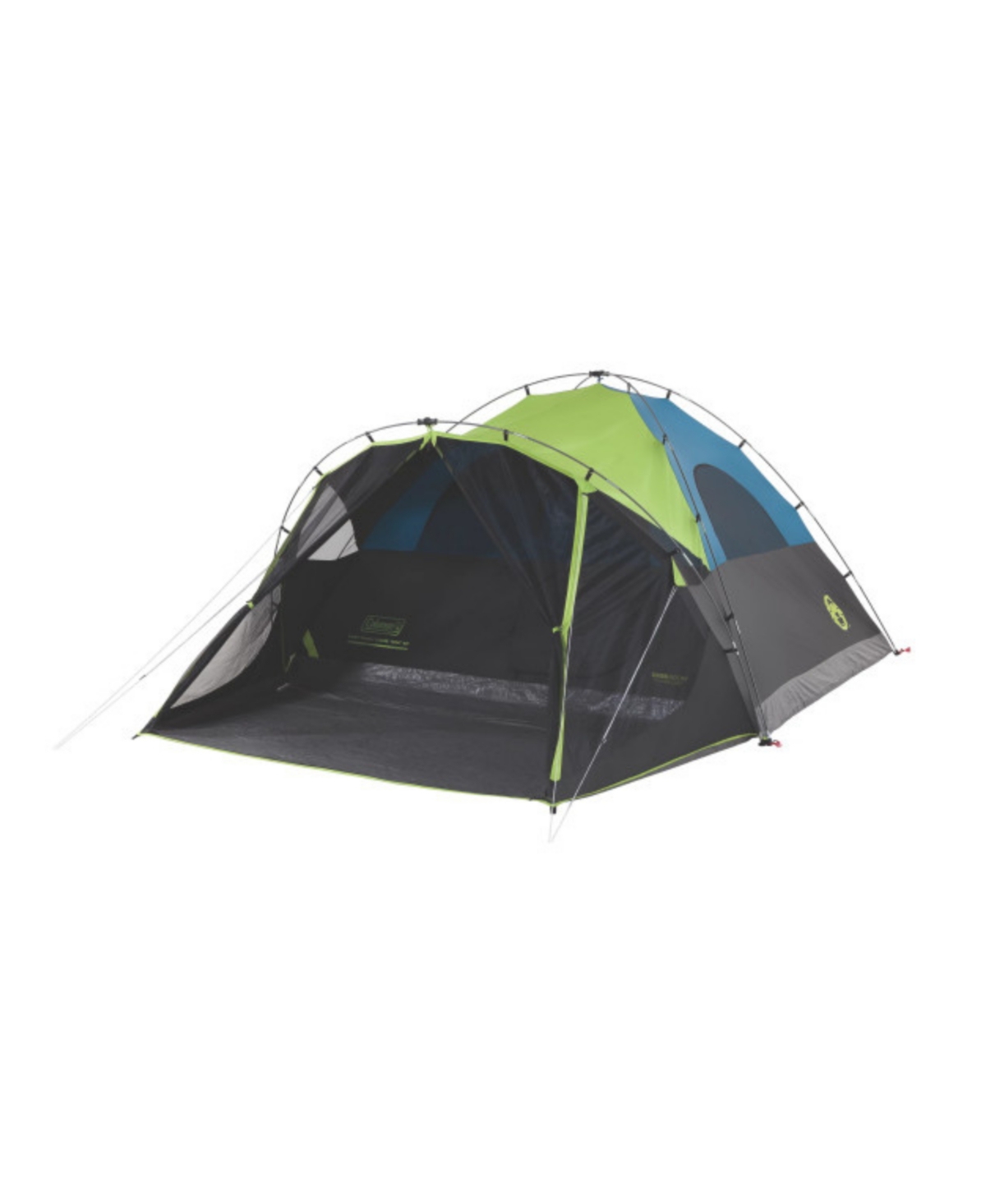 6-Person Carlsbad Dark Room Dome Camping Tent with Screen Room - Green