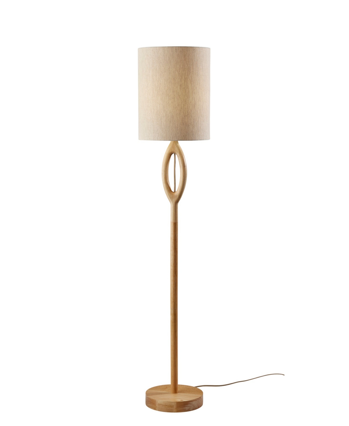 Shop Adesso 61" Wood Mayfair Floor Lamp In Natural Wood