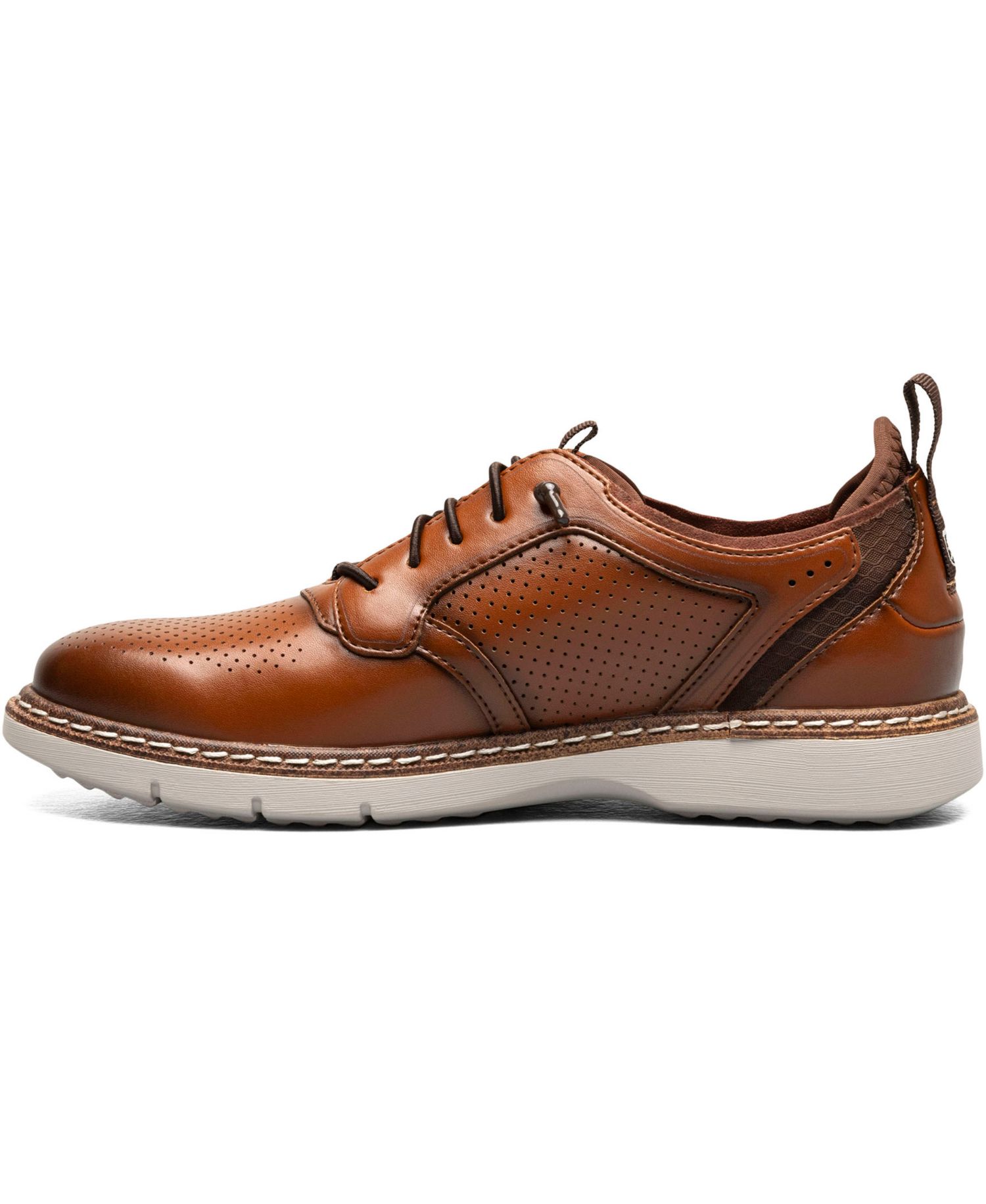 Little and Big Boys Sync Plain Toe Elastic Lace Up Dress Shoe