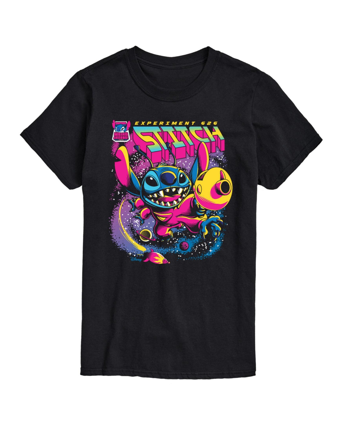 Shop Airwaves Hybrid Apparel Lilo And Stitch Mens Short Sleeve Tee In Black