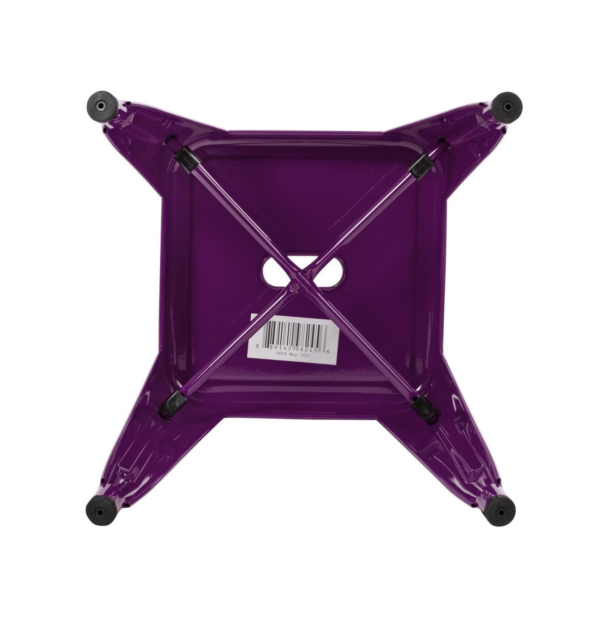 Merrick Lane Set Of 4 Sloane High Backless Stacking Dining Stools With Durable Metal Frame