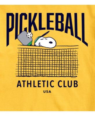Hybrid Apparel Peanuts Pickleball Mens Short Sleeve Tee