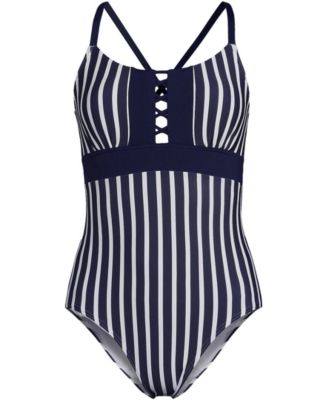 Women's Lace Up One Piece Swimsuit