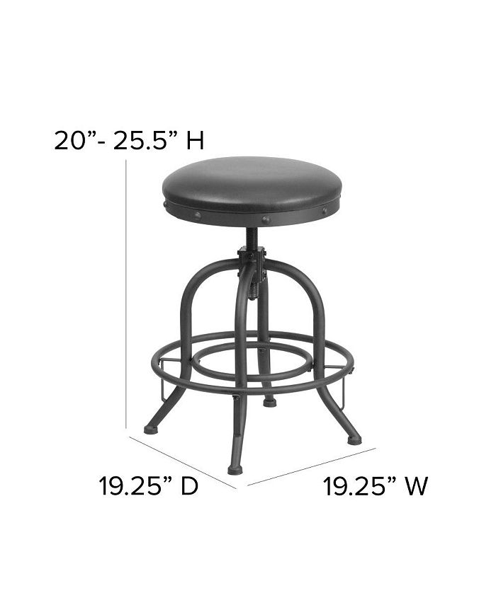 MERRICK LANE Adrienne Counter Stool Contemporary Backless Stool With