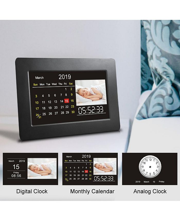 Sungale 7 inch Digital Photo Frame, Black, 1024x600 USB & SD card