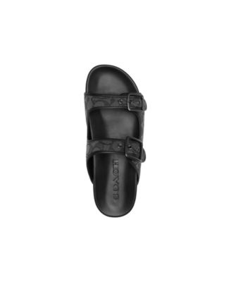 Coach, Men’s Size 10.5 Black Signature Sandals with Velcro Straps COACH® PL | Sport Sandal main image 3