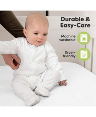 2pk Soothe Fitted Crib Sheets Neutral, Baby Crib Sheets, Fits Standard Nursery Baby Mattress