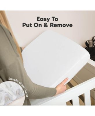 2pk Soothe Fitted Crib Sheets Neutral, Baby Crib Sheets, Fits Standard Nursery Baby Mattress