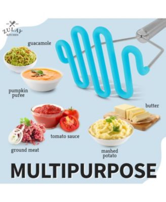 Non-Scratch Potato Masher Kitchen Tool - Durable Stainless Steel Mashed Potatoes Masher